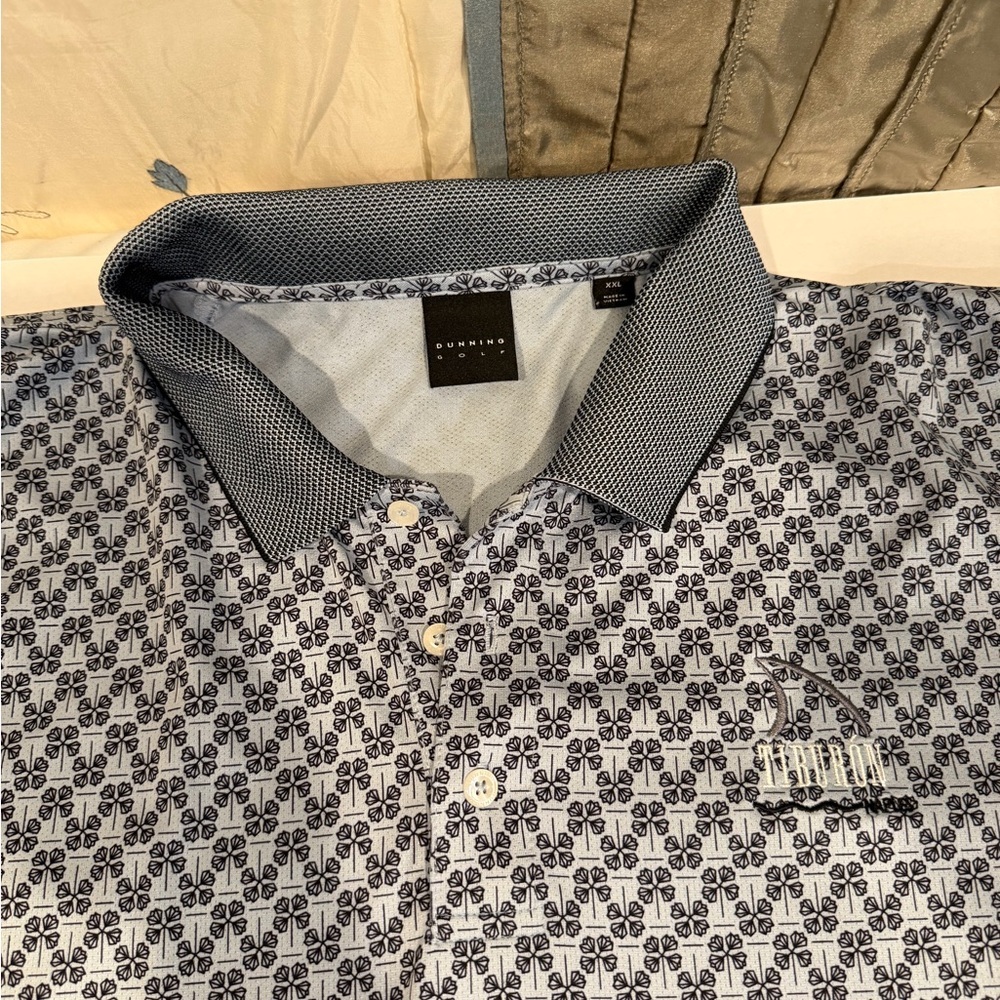 Elegant Gray Patterned Polo Shirt - Picture 10 of 11